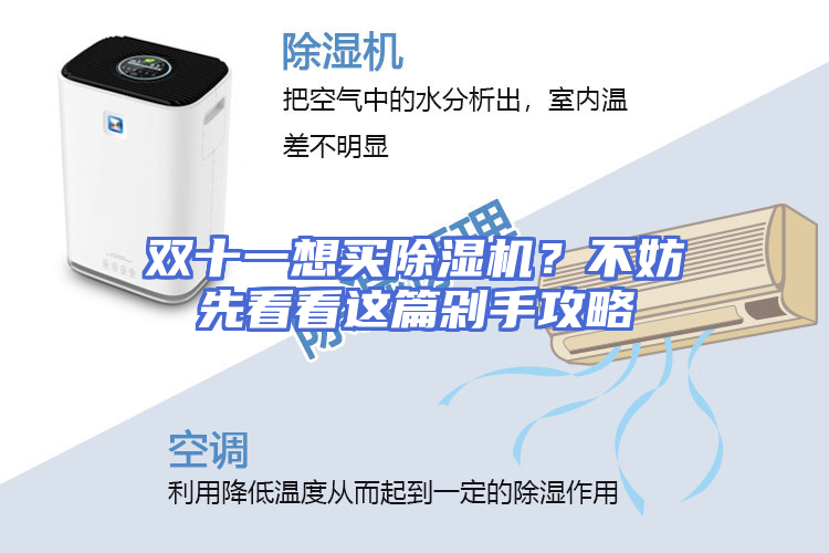 双十一想买除湿机？不妨先看看这篇剁手攻略