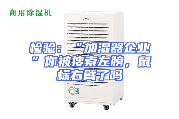 检验：“加湿器企业”你被搜索左膀，鼠标右臂了吗