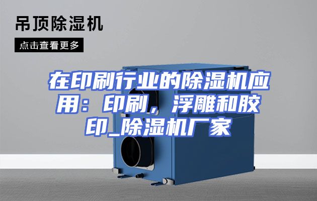 在印刷行业的除湿机应用：印刷，浮雕和胶印_除湿机厂家