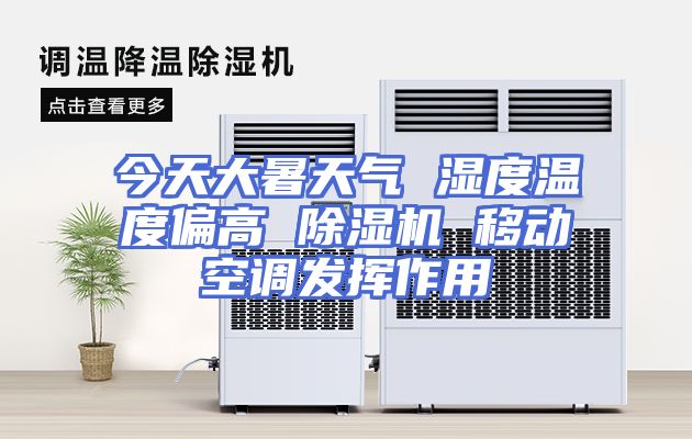 今天大暑天气 湿度温度偏高 除湿机 移动空调发挥作用