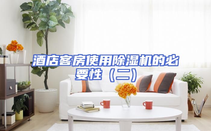 酒店客房使用除湿机的必要性（二）