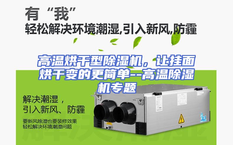 高温烘干型除湿机，让挂面烘干变的更简单--高温除湿机专题