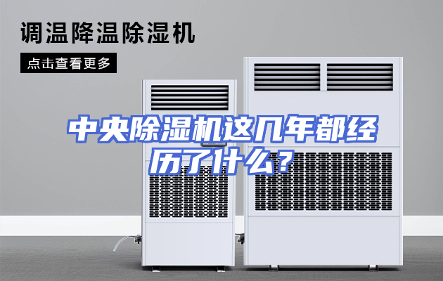 中央除湿机这几年都经历了什么？