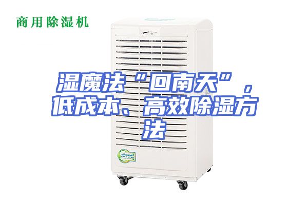 湿魔法“回南天”，低成本、高效除湿方法