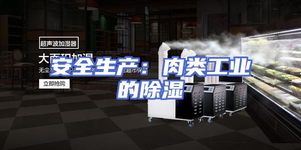 安全生产：肉类工业的除湿