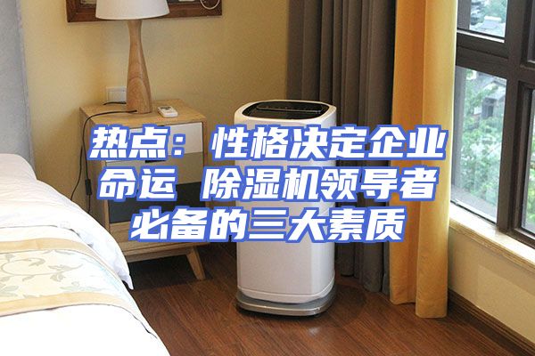 热点：性格决定企业命运 除湿机领导者必备的三大素质