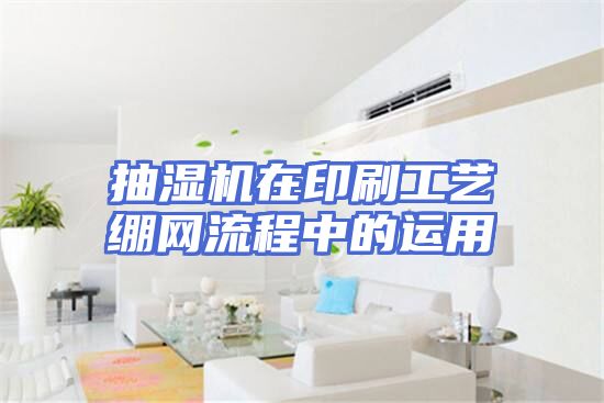 抽湿机在印刷工艺绷网流程中的运用