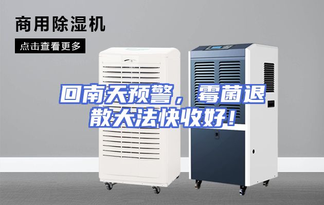回南天预警，霉菌退散大法快收好！