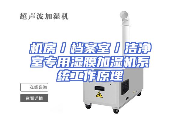 机房／档案室／洁净室专用湿膜加湿机系统工作原理