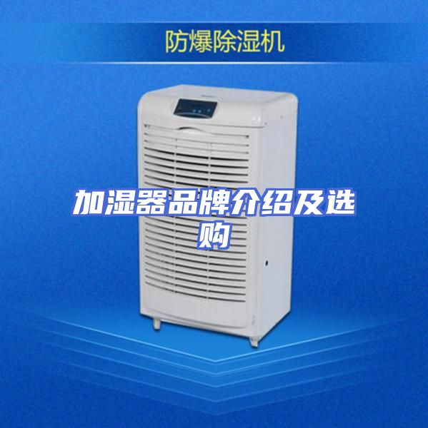 加湿器品牌介绍及选购