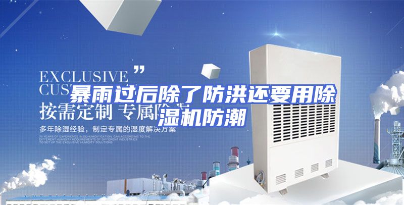 暴雨过后除了防洪还要用除湿机防潮