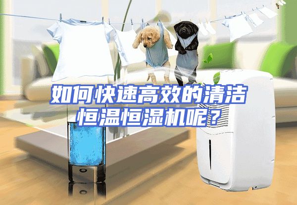 如何快速高效的清洁恒温恒湿机呢？