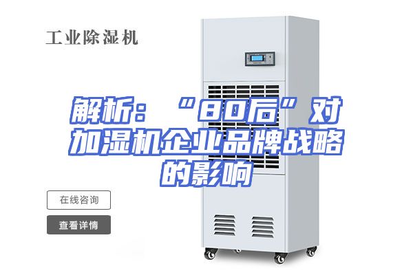 解析：“80后”对加湿机企业品牌战略的影响