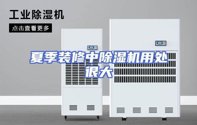 夏季装修中除湿机用处很大