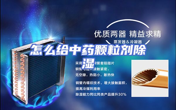 怎么给中药颗粒剂除湿