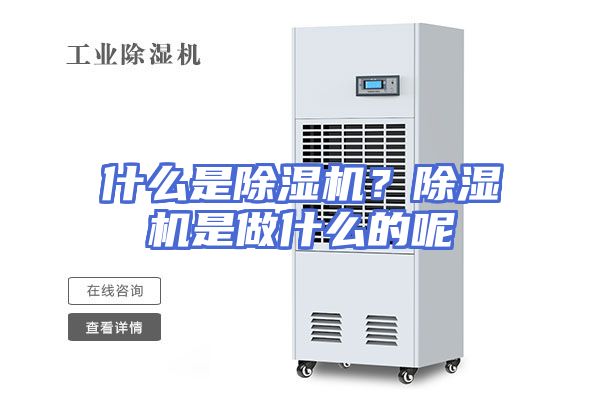 什么是除湿机？除湿机是做什么的呢