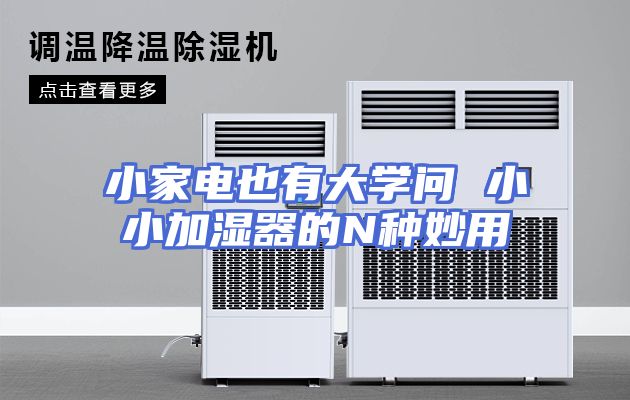 小家电也有大学问 小小加湿器的N种妙用