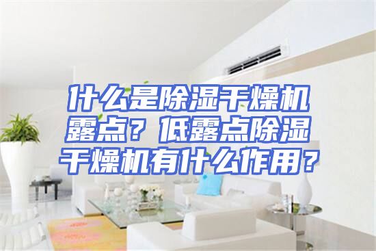 什么是除湿干燥机露点？低露点除湿干燥机有什么作用？