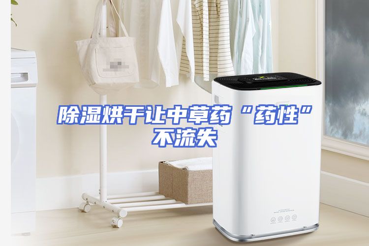 除湿烘干让中草药“药性”不流失