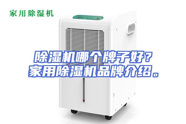 除湿机哪个牌子好？家用除湿机品牌介绍。