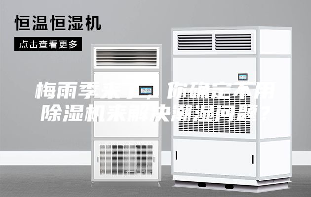 梅雨季来了，你确定不用除湿机来解决潮湿问题？