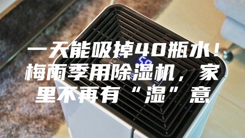 一天能吸掉40瓶水！梅雨季用除湿机，家里不再有“湿”意