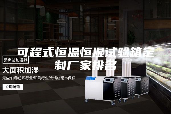 可程式恒温恒湿试验箱定制厂家排名