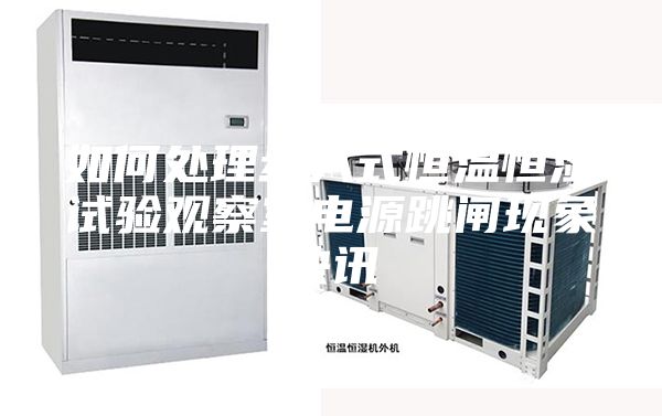 如何处理步入式恒温恒湿试验观察室电源跳闸现象快讯