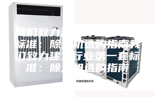 我们致力建立行业第一套标准：除湿机选购指南我们致力建立行业第一套标准：除湿机选购指南