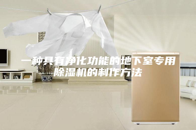一种具有净化功能的地下室专用除湿机的制作方法