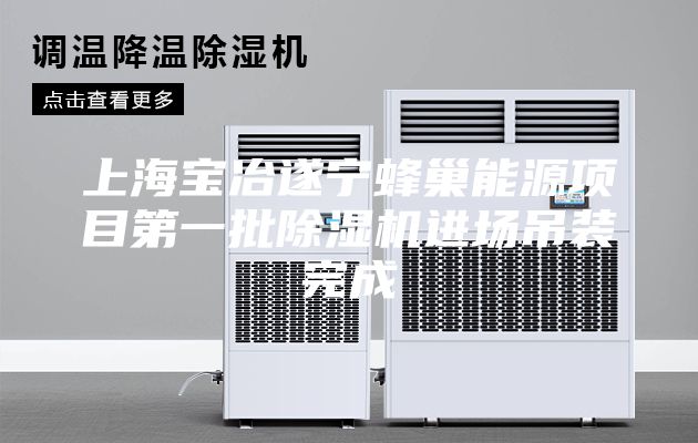 上海宝冶遂宁蜂巢能源项目第一批除湿机进场吊装完成