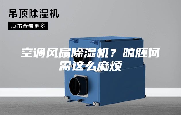 空调风扇除湿机？晾胚何需这么麻烦