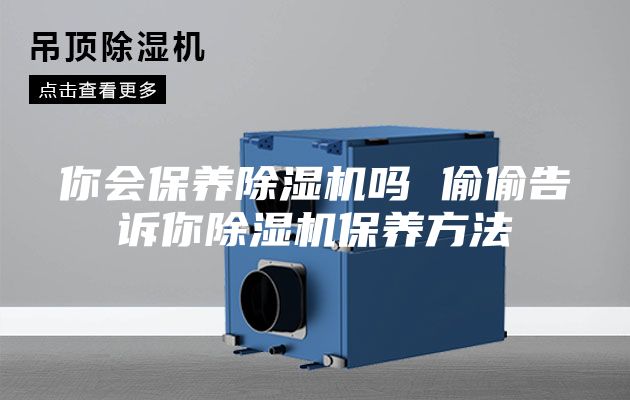 你会保养除湿机吗 偷偷告诉你除湿机保养方法