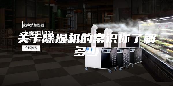 关于除湿机的常识你了解多少