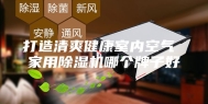 打造清爽健康室内空气 家用除湿机哪个牌子好