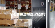 什么是恒温恒湿试验箱？