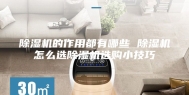 除湿机的作用都有哪些 除湿机怎么选除湿机选购小技巧