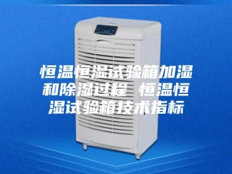常见问题恒温恒湿试验箱加湿和除湿过程 恒温恒湿试验箱技术指标