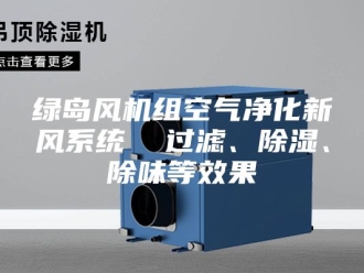 行业新闻绿岛风机组空气净化新风系统  过滤、除湿、除味等效果
