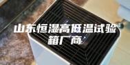 山东恒湿高低温试验箱厂商