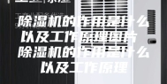 除湿机的作用是什么以及工作原理图片 除湿机的作用是什么以及工作原理