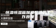 恒温恒湿箱加湿系统的工作原理