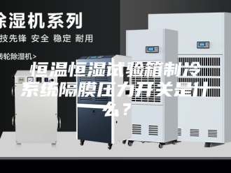 常见问题恒温恒湿试验箱制冷系统隔膜压力开关是什么？