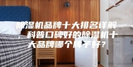 除湿机品牌十大排名详解，科普口碑好的除湿机十大品牌哪个牌子好？