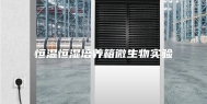 恒温恒湿培养箱微生物实验