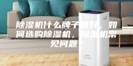 除湿机什么牌子最好，如何选购除湿机，除湿机常见问题？