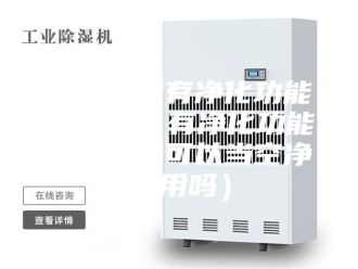 企业新闻除湿机带有净化功能好吗？（有净化功能的除湿机可以当空净使用吗）