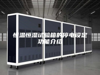 常见问题恒温恒湿试验箱的停电设定功能介绍