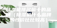 除湿机排名前十的品牌（除湿机什么品牌的性价比比较高）