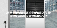 用于给近海设施内的内部空气除湿的方法和设置的制作方法